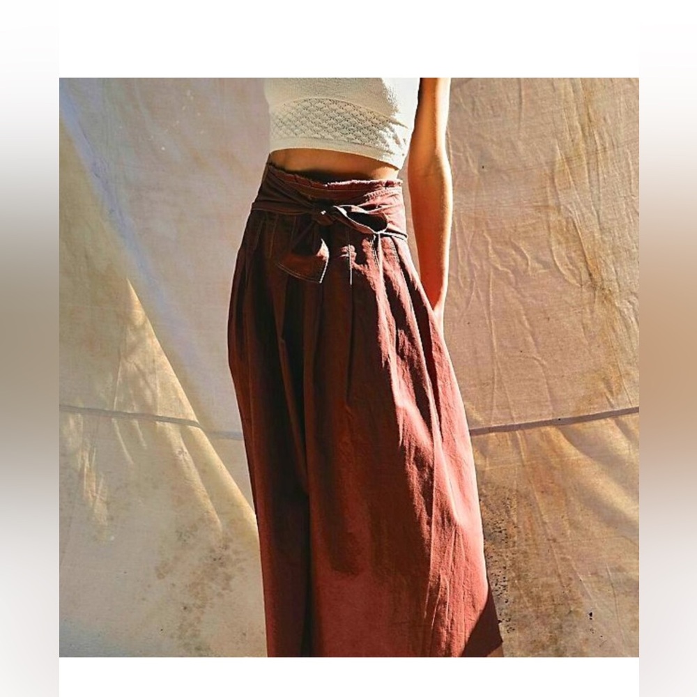 FREE PEOPLE FP ONE BLAKE HIGH WAISTED BELTED
MIDI SKIRT